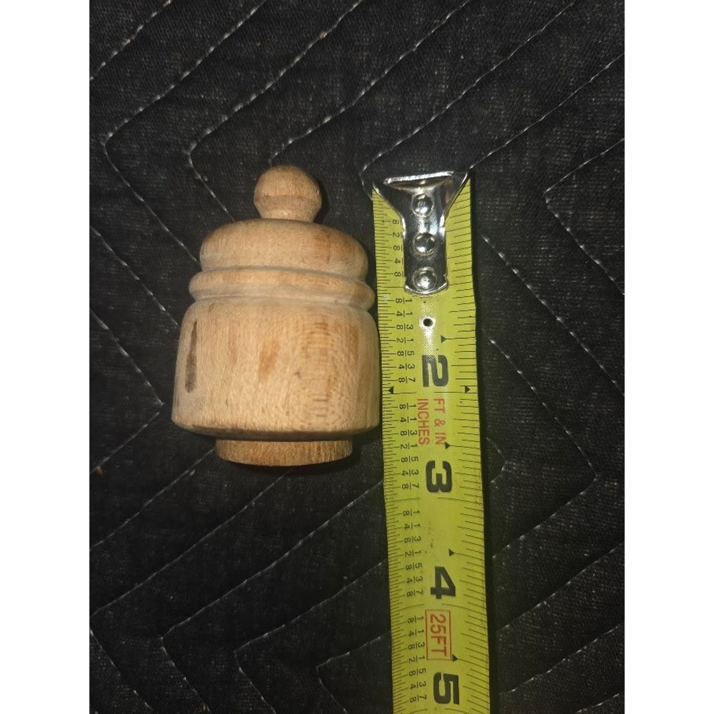 Antique Wooden Butter Mold Acorn Design Hand Carved Primitive Kitchen Tool - Picture 4 of 4